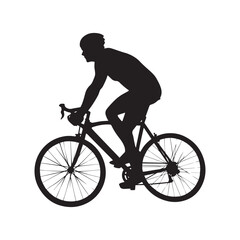 Obraz premium cyclist silhouette vector