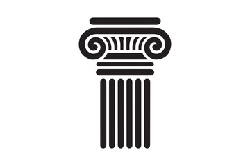 Classic ionic column architectural element