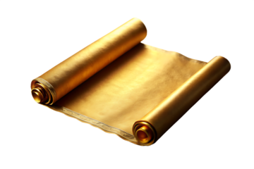 Unrolled Golden Scroll with Ornate Edges parchment