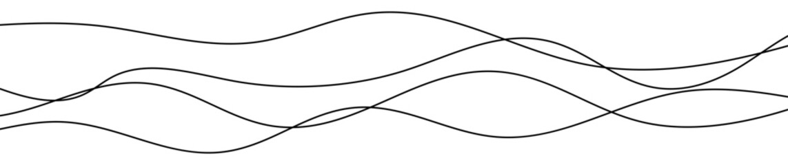 Thin curved wavy lines