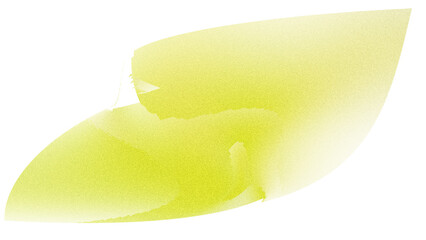 An abstract yellow shape isolated on transparent background, featuring soft edges and a gradient that creates a sense of depth and dimension, resembling a folded piece of paper