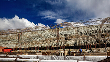 The silber mines of the Cerro Rico at Potosi in Bolivia