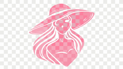 Elegant woman in sunhat design for fashion, beauty, or summer promotions, a stylish statement for branding and chic, modern marketing campaigns