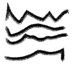 Abstract black wavy lines on, representing movement, energy, and fluidity in a minimalist artistic style