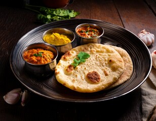 south asian cuisine flatbread and curries