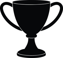 trophy cup vector icon, award symbol illustration