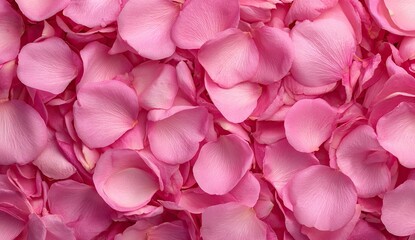 Close-up of many delicate pink rose petals (6)