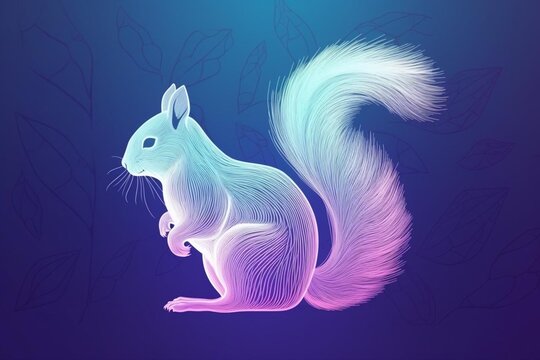 squirrel on a white background