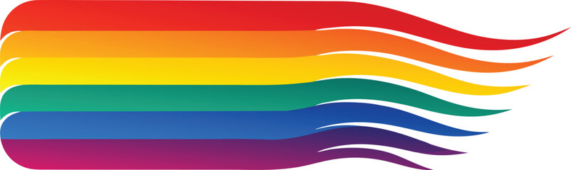 realistic oil paint gradient stripe icon.