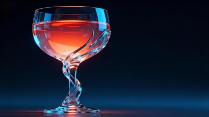 Twisted Crystal Wine Glass