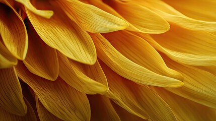 Close-up view of a sunflower's vibrant yellow petals