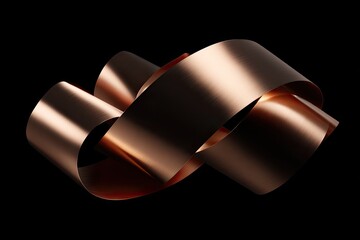 Abstract copper ribbon knot
