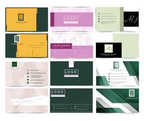 Business Card Templates with Colored Modern Decor