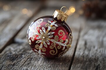 Corporate Yuletide Greeting Card: Festive Baubles for Clients, Partners, and Employees with Customizable Text Space