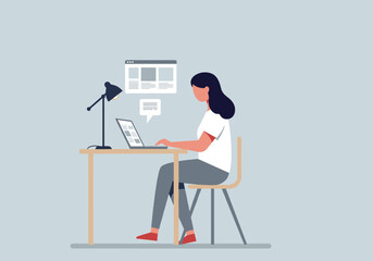 Remote work productivity tips home office digital content calm environment overhead view work-life balance