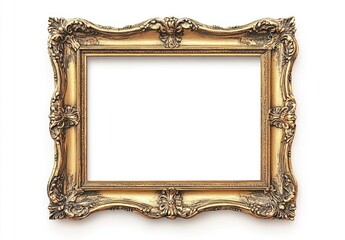 Gold ornate picture frame, empty