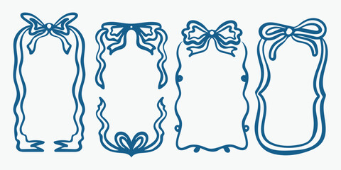 Collection of Doodle Ribbon Frame Border