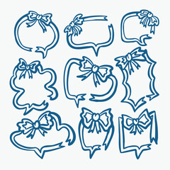 Collection Ribbon Bow with Chat Bubble Shape