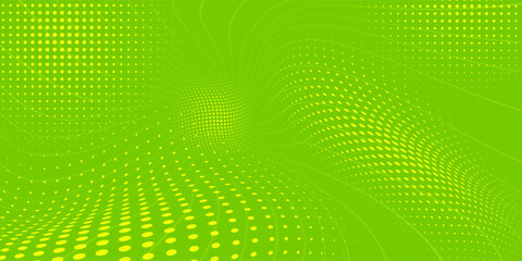 Obraz premium Yellow comic background with sun burst and dot halftone. eps 10