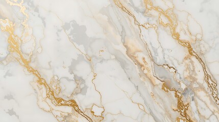 Minimal Marble Artwork with Subtle Gold Filigree Design