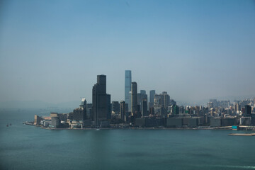 Fototapeta premium amazing hong kong skyline from a high vantage point