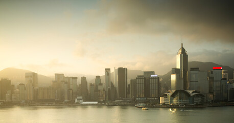 amazing hong kong skyline from a high vantage point