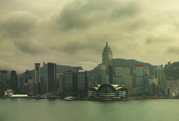 amazing hong kong skyline from a high vantage point