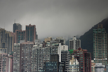 amazing hong kong skyline from a high vantage point
