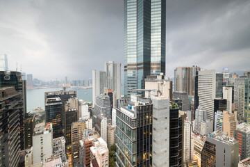 amazing hong kong skyline from a high vantage point