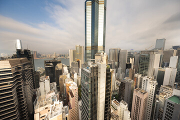 amazing hong kong skyline from a high vantage point