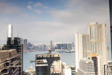 amazing hong kong skyline from a high vantage point