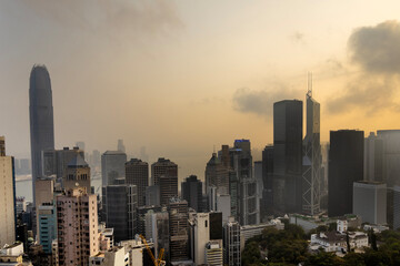 amazing hong kong skyline from a high vantage point