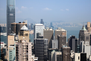 amazing hong kong skyline from a high vantage point