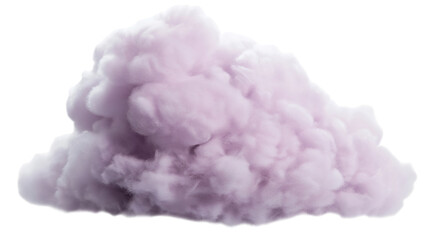 abstract purple fluffy mist fog smoke curling isolated on white background