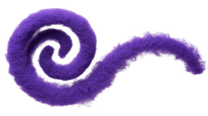 Fototapeta premium abstract purple swirl fluffy mist fog smoke curling isolated on white background