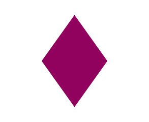 Obraz premium Rhombus Geometric Shape Symbol Maroon Element Vector Graphic Design Illustration