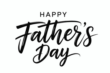 Elegant Black and White Fathers Day Calligraphy Design