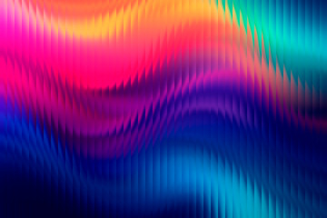 Obraz premium Abstract rainbow waves background, gradient fractal glass texture