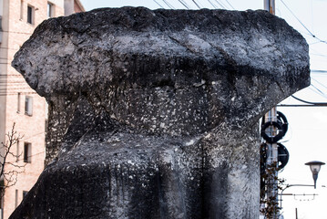 black and white umbrella