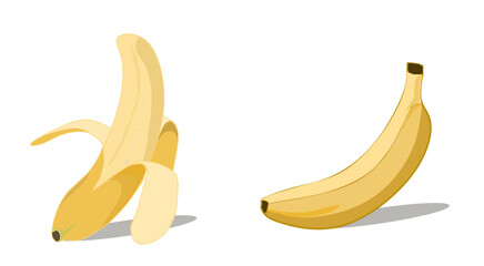 banana on white background