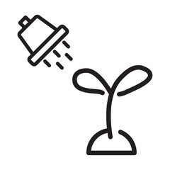 superior plant seed icon with black outline style