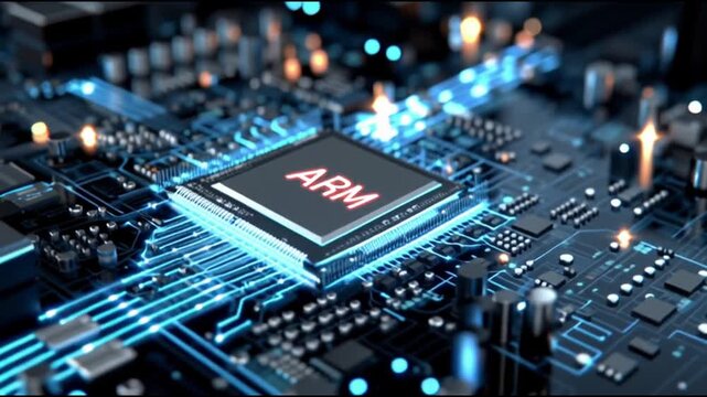 Next Gen CPU. Microarchitecture. RISC-V. Nanotechnology. Chiplet design. ARM processors. A close-up view of a microchip on a circuit board.