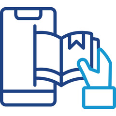 E-Book line color icon