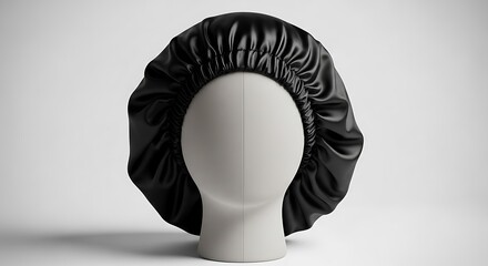 Satin Bonnet on a Mannequin Head Protect and Style Your Hair with Elegance