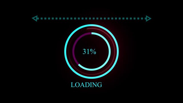 Colorful circle loading bar animation video black background . Loading icon animation.loading progress bar loading animation for website ... See More