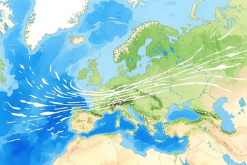 world map on blue background