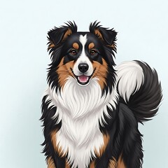 Fototapeta premium Adorable Tricolor Dog Portrait.