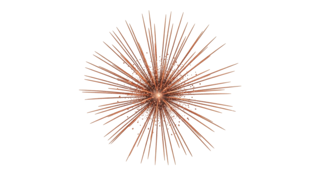 Isolated burst of sparks, fireworks, a star explosion, or a firework display with light trails