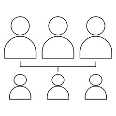 People in Circle, Social Group Unity Pictogram. Business and Partnership Symbol.