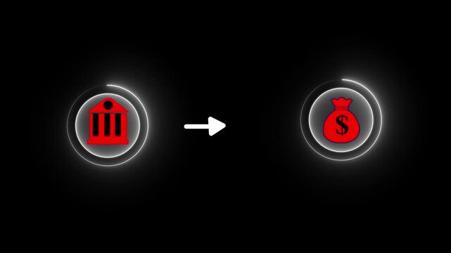Convert neon  Static Video Icon animation into Glowing, Dynamic Brand Element with Timed Transitions and Subtle Motion On black background.